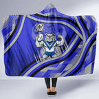 Bulldogs Rugby Mascot Hooded Blanket Fierce Athlete Graphic in Sports Style