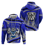 Bulldogs Rugby Mascot Hoodie Fierce Athlete Graphic in Sports Style