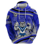Bulldogs Rugby Mascot Hoodie Fierce Athlete Graphic in Sports Style