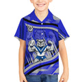 Bulldogs Rugby Mascot Kid Hawaiian Shirt Fierce Athlete Graphic in Sports Style
