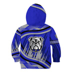 Bulldogs Rugby Mascot Kid Hoodie Fierce Athlete Graphic in Sports Style