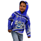Bulldogs Rugby Mascot Kid Hoodie Fierce Athlete Graphic in Sports Style