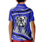 Bulldogs Rugby Mascot Kid Polo Shirt Fierce Athlete Graphic in Sports Style