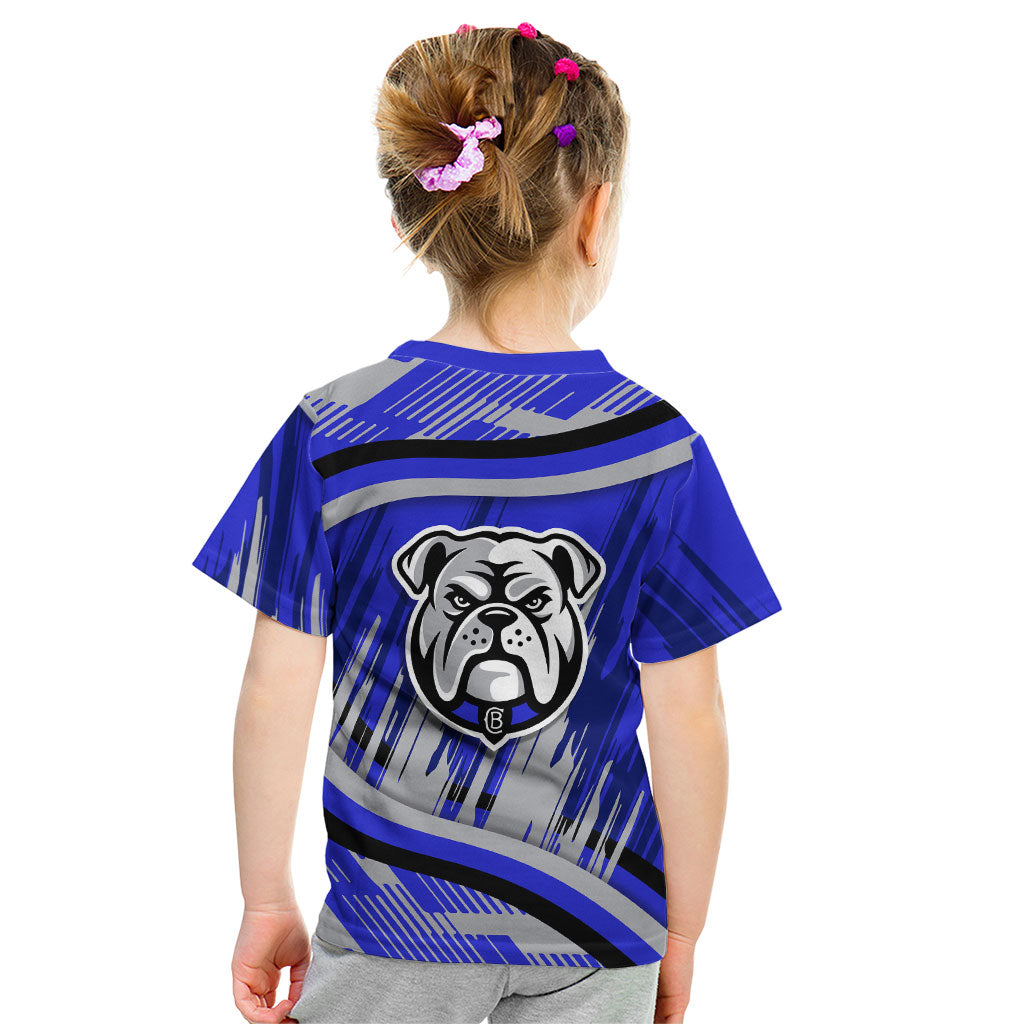 Bulldogs Rugby Mascot Kid T Shirt Fierce Athlete Graphic in Sports Style