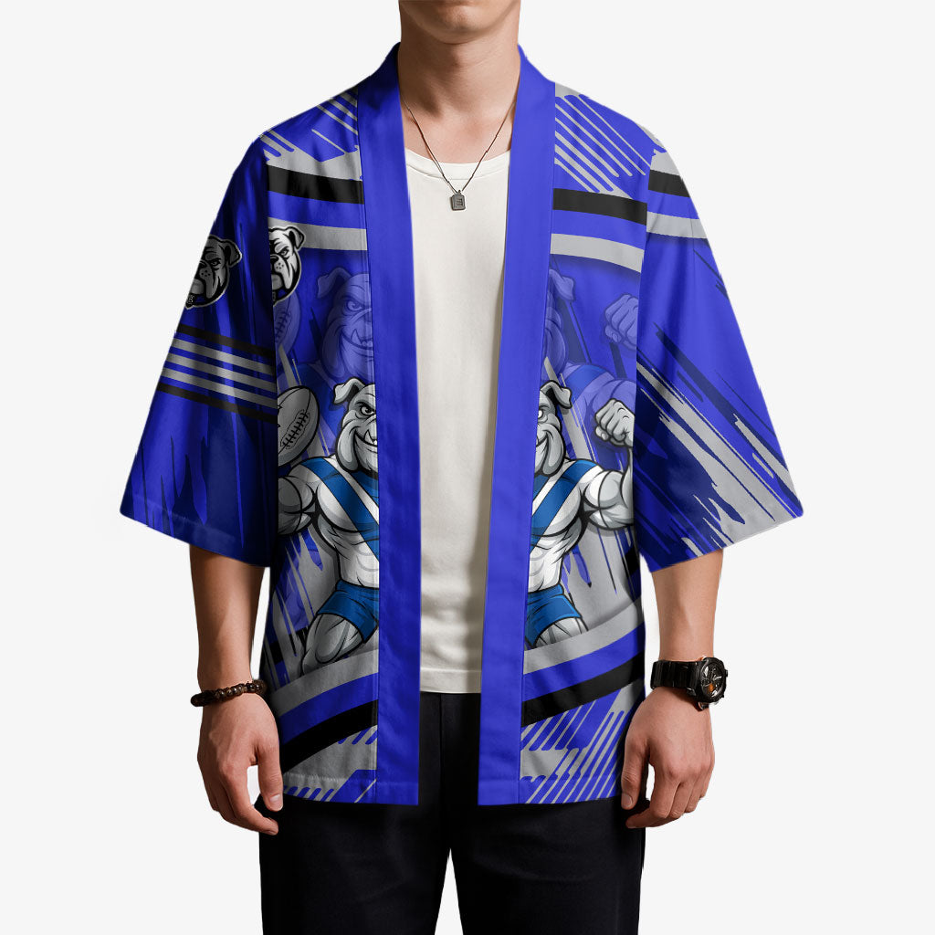 Bulldogs Rugby Mascot Kimono Fierce Athlete Graphic in Sports Style