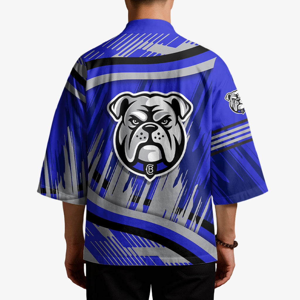 Bulldogs Rugby Mascot Kimono Fierce Athlete Graphic in Sports Style