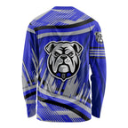 Bulldogs Rugby Mascot Long Sleeve Shirt Fierce Athlete Graphic in Sports Style
