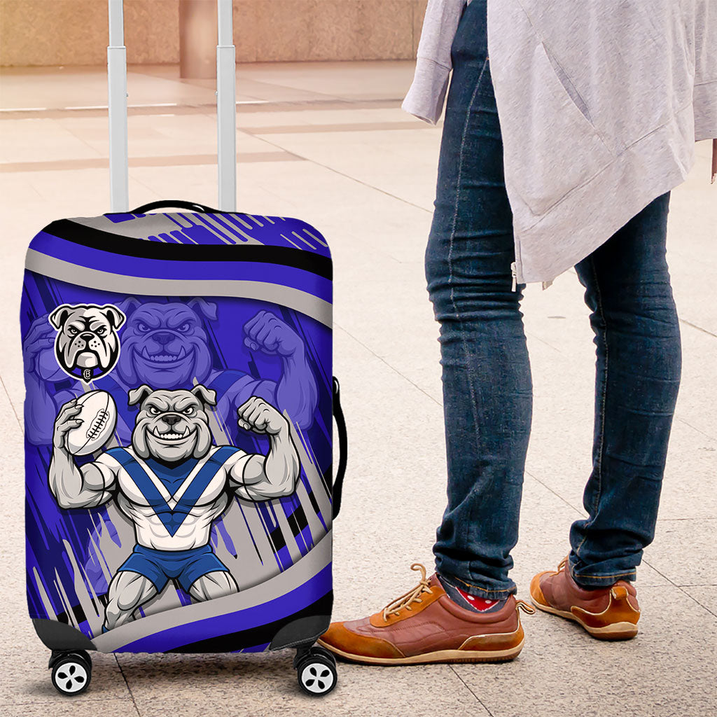 Bulldogs Rugby Mascot Luggage Cover Fierce Athlete Graphic in Sports Style