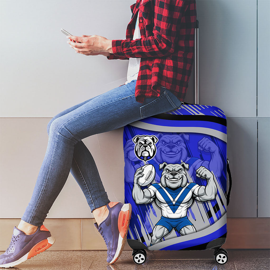 Bulldogs Rugby Mascot Luggage Cover Fierce Athlete Graphic in Sports Style