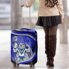 Bulldogs Rugby Mascot Luggage Cover Fierce Athlete Graphic in Sports Style