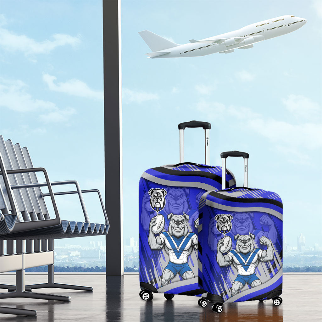 Bulldogs Rugby Mascot Luggage Cover Fierce Athlete Graphic in Sports Style