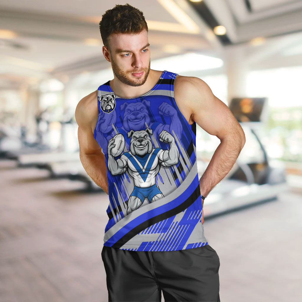 Bulldogs Rugby Mascot Men Tank Top Fierce Athlete Graphic in Sports Style