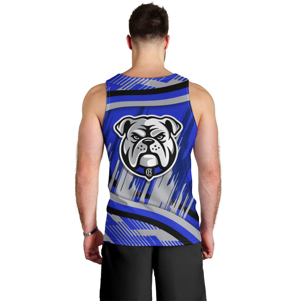 Bulldogs Rugby Mascot Men Tank Top Fierce Athlete Graphic in Sports Style