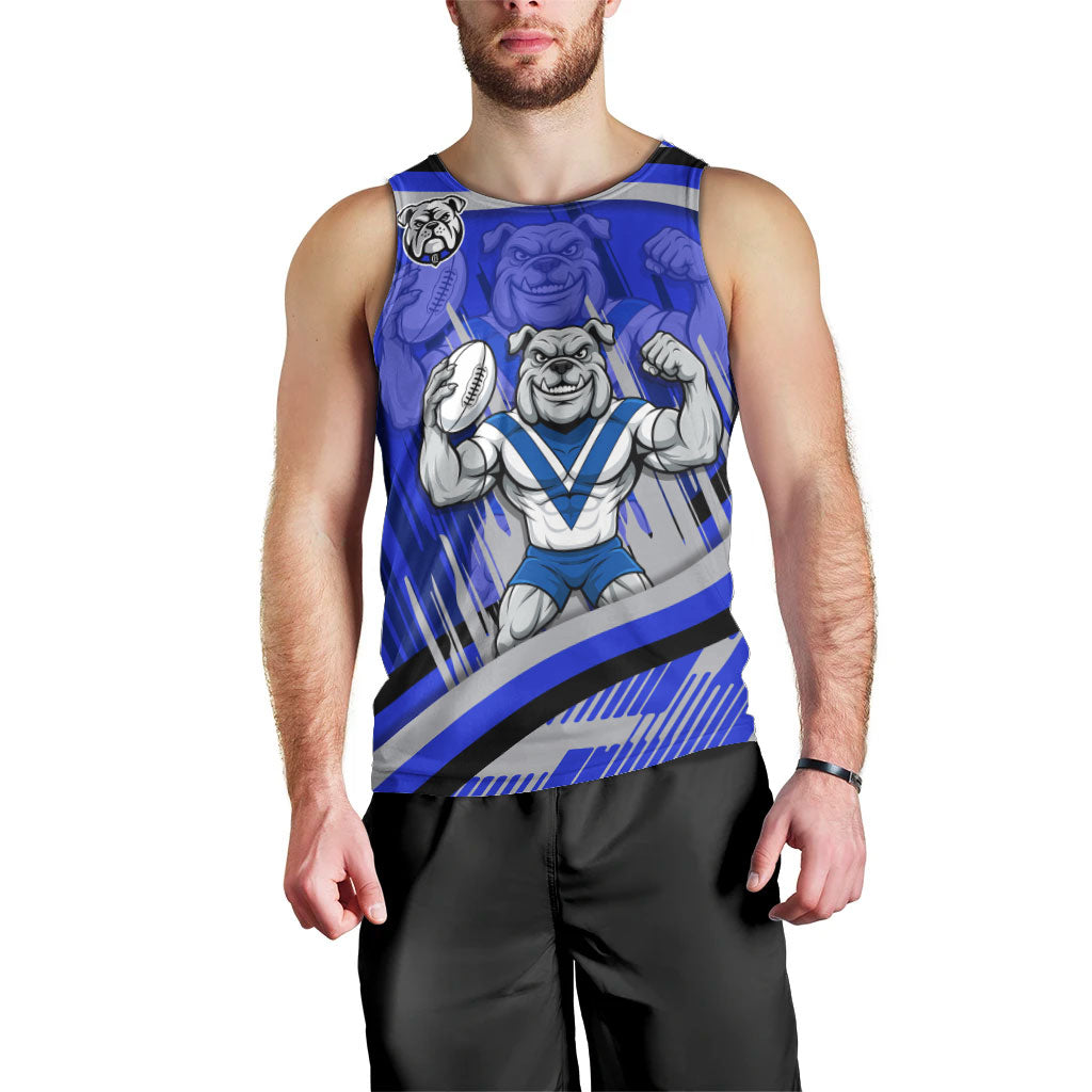 Bulldogs Rugby Mascot Men Tank Top Fierce Athlete Graphic in Sports Style