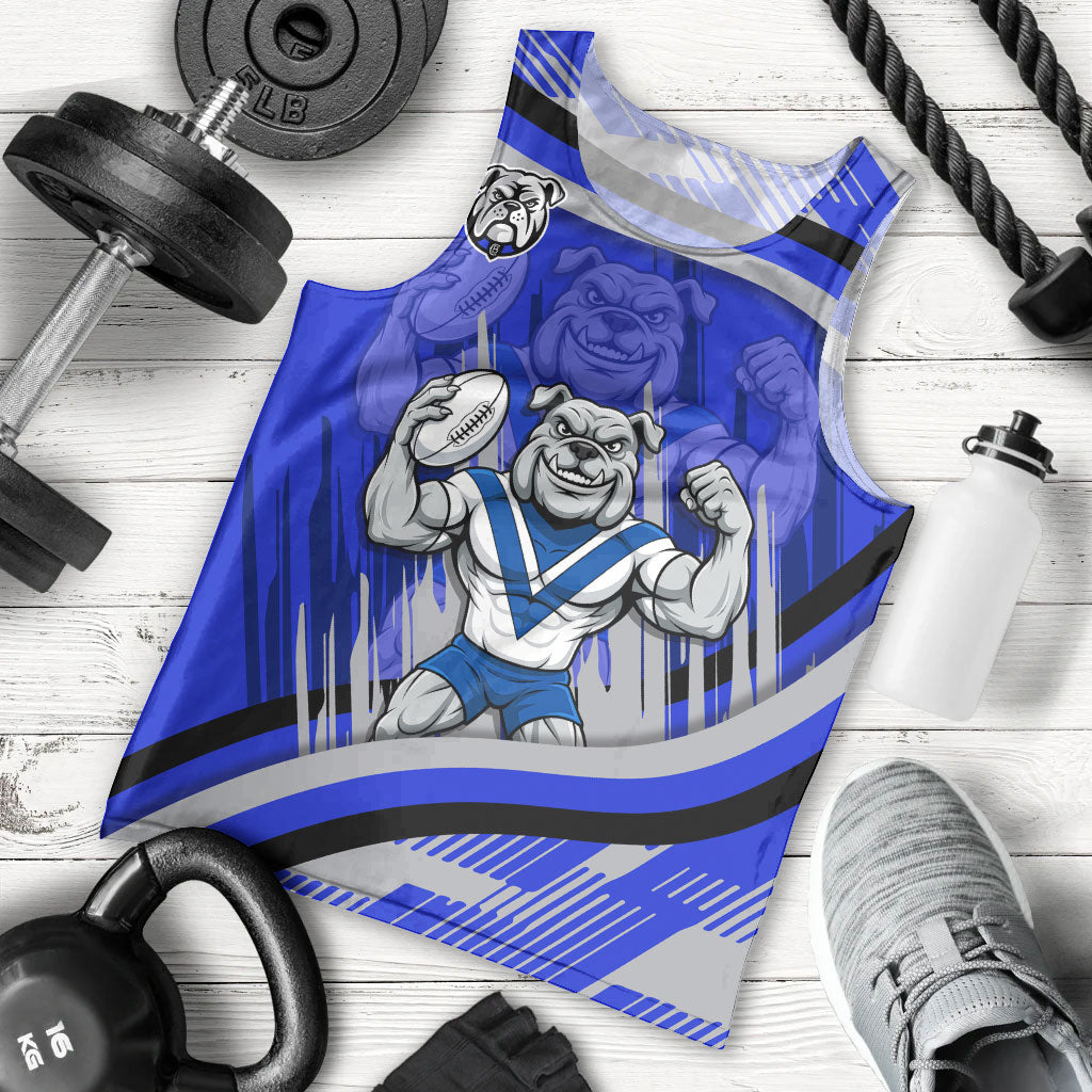 Bulldogs Rugby Mascot Men Tank Top Fierce Athlete Graphic in Sports Style