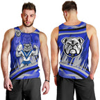 Bulldogs Rugby Mascot Men Tank Top Fierce Athlete Graphic in Sports Style