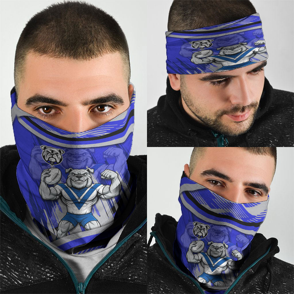Bulldogs Rugby Mascot Neck Gaiter Fierce Athlete Graphic in Sports Style