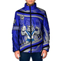 Bulldogs Rugby Mascot Padded Jacket Fierce Athlete Graphic in Sports Style