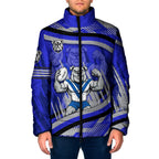 Bulldogs Rugby Mascot Padded Jacket Fierce Athlete Graphic in Sports Style