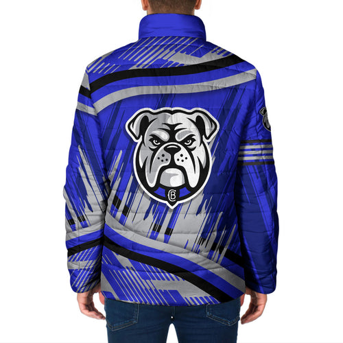 Bulldogs Rugby Mascot Padded Jacket Fierce Athlete Graphic in Sports Style