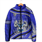 Bulldogs Rugby Mascot Padded Jacket Fierce Athlete Graphic in Sports Style