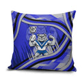 Bulldogs Rugby Mascot Pillow Cover Fierce Athlete Graphic in Sports Style