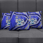 Bulldogs Rugby Mascot Pillow Cover Fierce Athlete Graphic in Sports Style