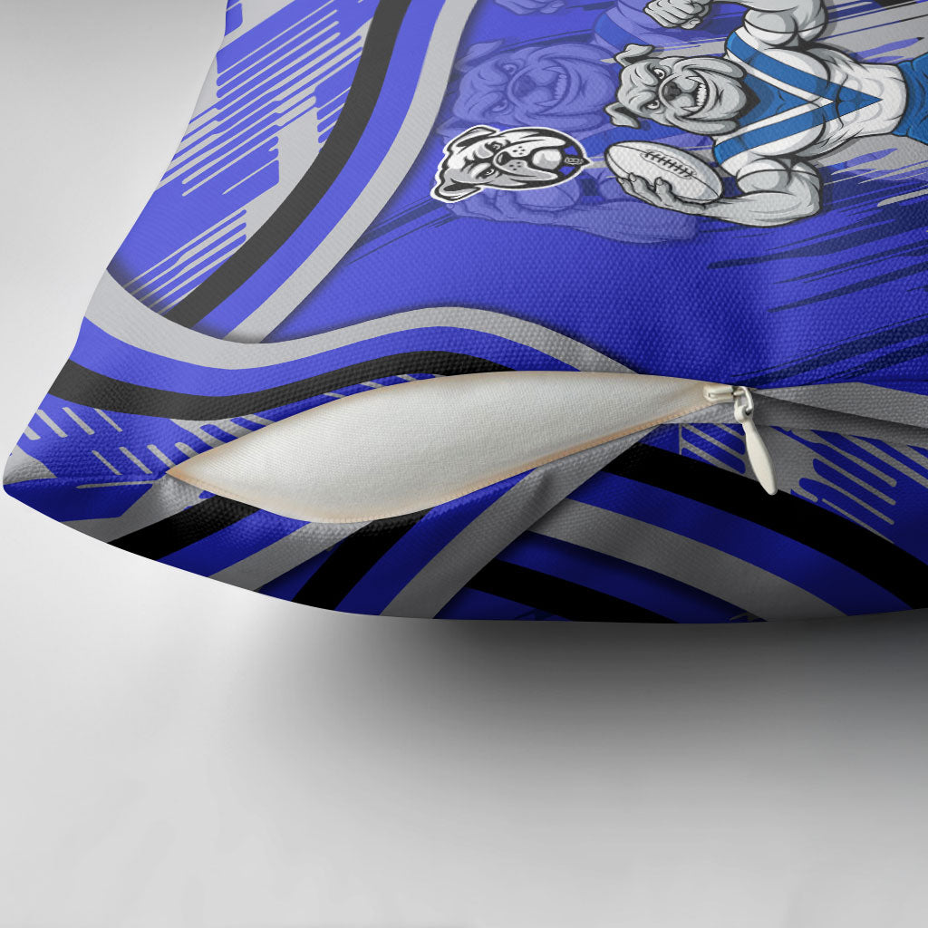 Bulldogs Rugby Mascot Pillow Cover Fierce Athlete Graphic in Sports Style