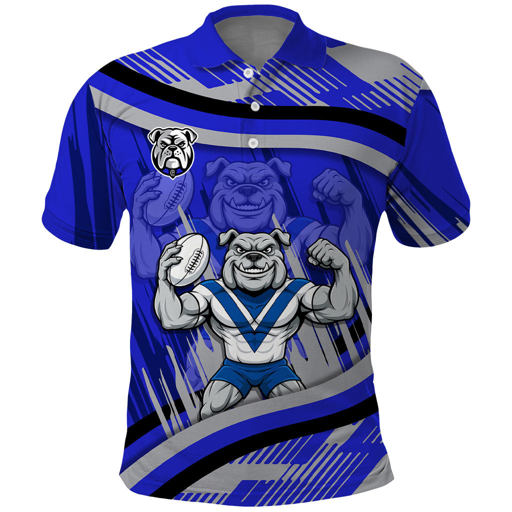 Bulldogs Rugby Mascot Polo Shirt Fierce Athlete Graphic in Sports Style