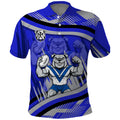 Bulldogs Rugby Mascot Polo Shirt Fierce Athlete Graphic in Sports Style