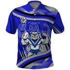 Bulldogs Rugby Mascot Polo Shirt Fierce Athlete Graphic in Sports Style