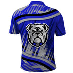 Bulldogs Rugby Mascot Polo Shirt Fierce Athlete Graphic in Sports Style