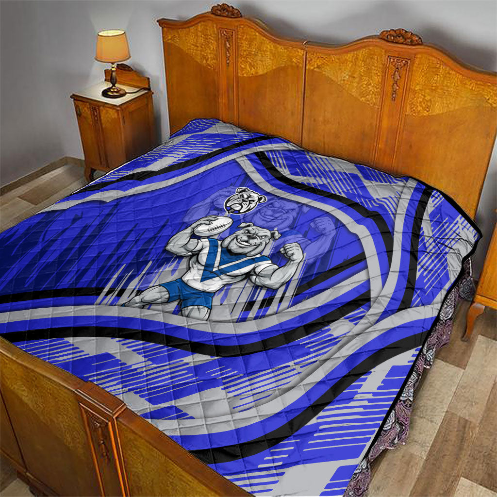 Bulldogs Rugby Mascot Quilt Fierce Athlete Graphic in Sports Style
