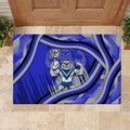 Bulldogs Rugby Mascot Rubber Doormat Fierce Athlete Graphic in Sports Style