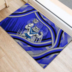 Bulldogs Rugby Mascot Rubber Doormat Fierce Athlete Graphic in Sports Style