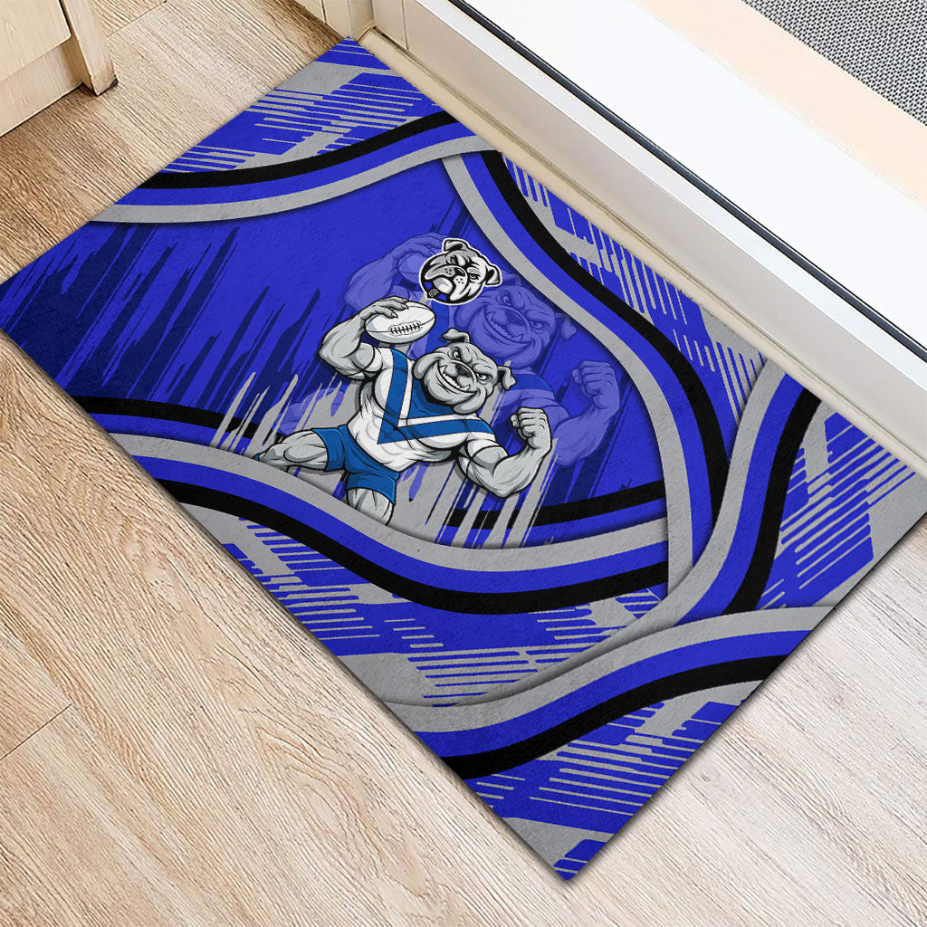 Bulldogs Rugby Mascot Rubber Doormat Fierce Athlete Graphic in Sports Style