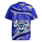 Bulldogs Rugby Mascot Rugby Jersey Fierce Athlete Graphic in Sports Style