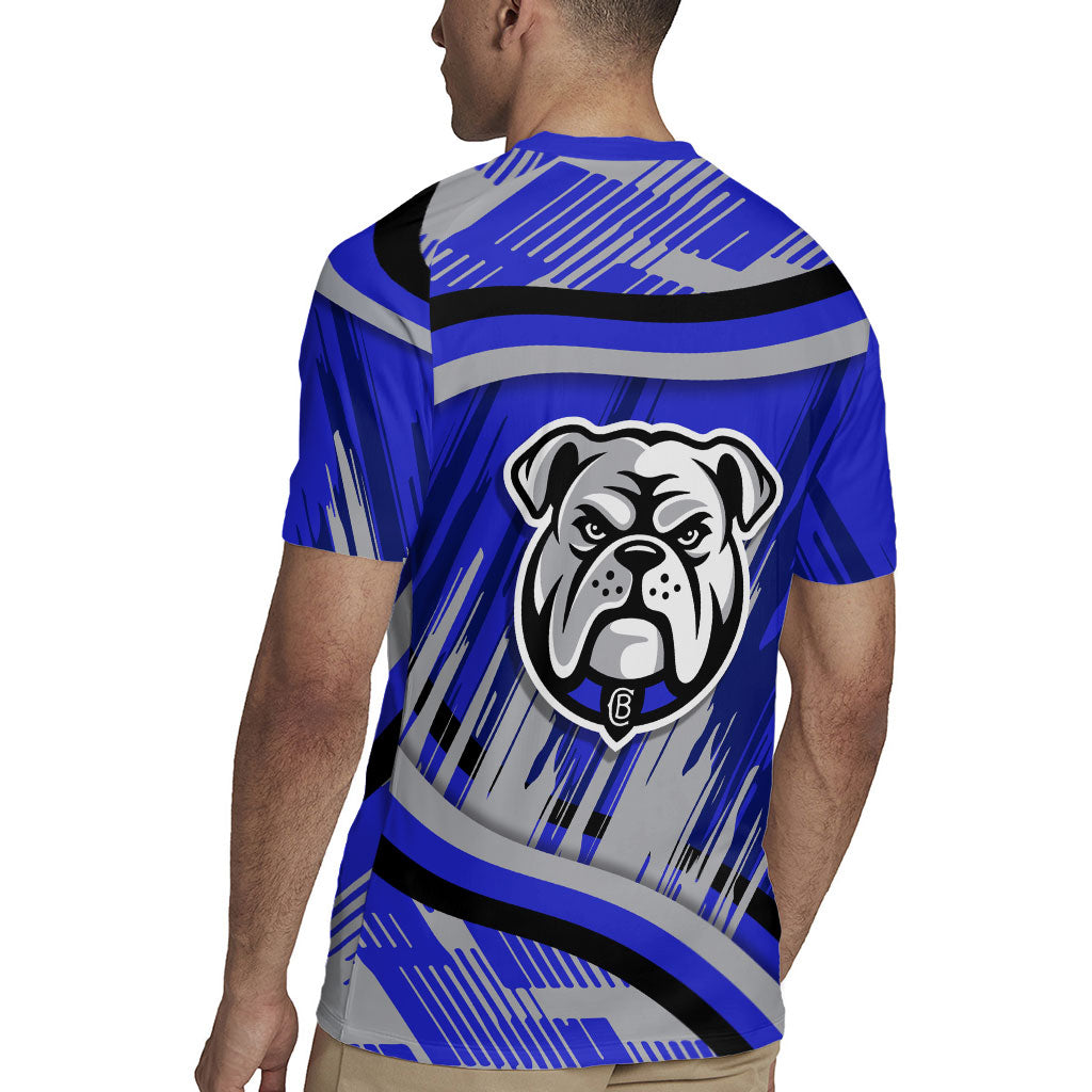 Bulldogs Rugby Mascot Rugby Jersey Fierce Athlete Graphic in Sports Style