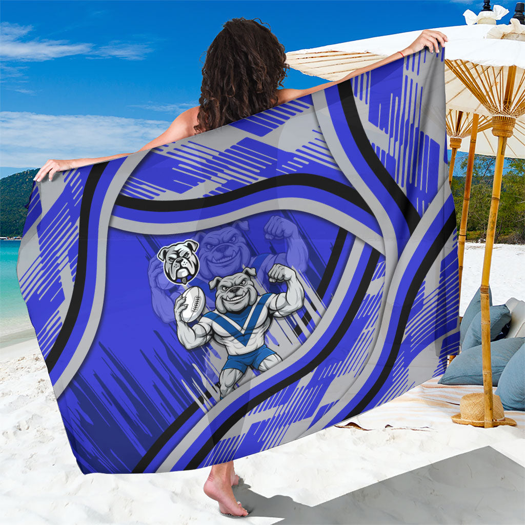 Bulldogs Rugby Mascot Sarong Fierce Athlete Graphic in Sports Style