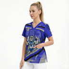 Bulldogs Rugby Mascot Scrub Top Fierce Athlete Graphic in Sports Style