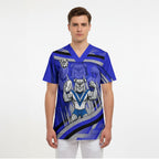 Bulldogs Rugby Mascot Scrub Top Fierce Athlete Graphic in Sports Style