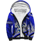 Bulldogs Rugby Mascot Sherpa Hoodie Fierce Athlete Graphic in Sports Style