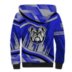 Bulldogs Rugby Mascot Sherpa Hoodie Fierce Athlete Graphic in Sports Style