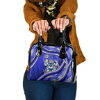 Bulldogs Rugby Mascot Shoulder Handbag Fierce Athlete Graphic in Sports Style