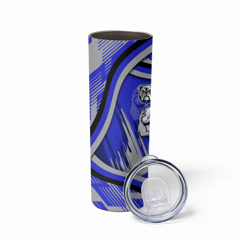 Bulldogs Rugby Mascot Skinny Tumbler Fierce Athlete Graphic in Sports Style