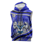 Bulldogs Rugby Mascot Sleeveless Zip Hoodie Fierce Athlete Graphic in Sports Style