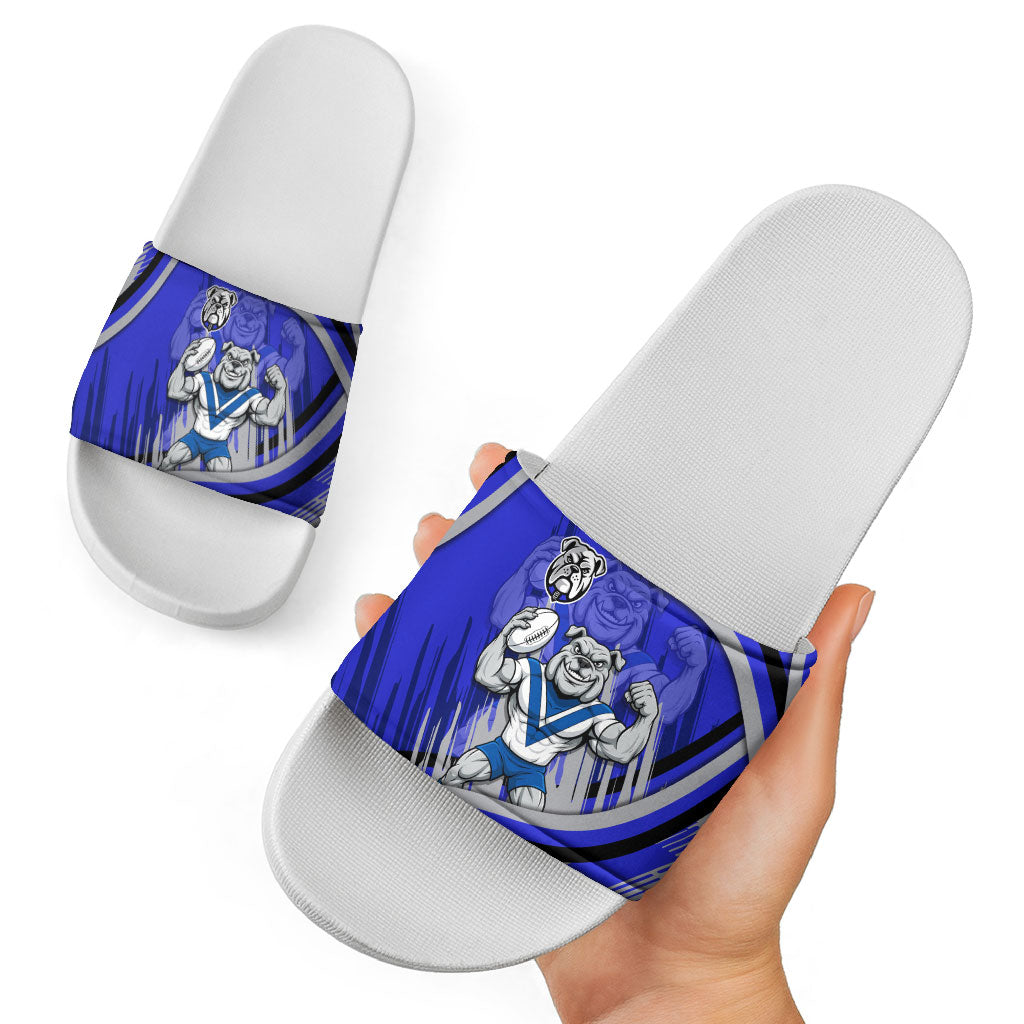 Bulldogs Rugby Mascot Slide Sandals Fierce Athlete Graphic in Sports Style