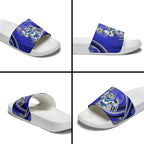 Bulldogs Rugby Mascot Slide Sandals Fierce Athlete Graphic in Sports Style