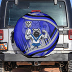 Bulldogs Rugby Mascot Spare Tire Cover Fierce Athlete Graphic in Sports Style