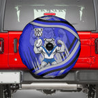 Bulldogs Rugby Mascot Spare Tire Cover Fierce Athlete Graphic in Sports Style